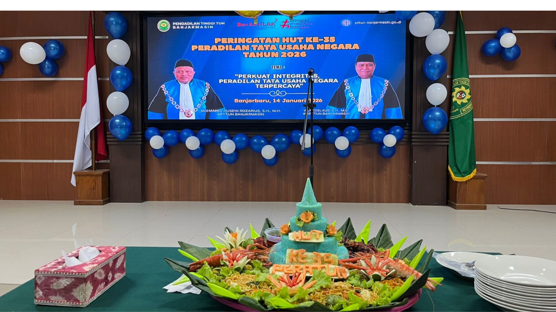 Dengan Tema Perkuat Integritas, PTTUN Banjarmasin Gelar Tasyakuran HUT ke-35 Peratun Indonesia